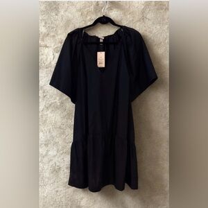 Black V-Neck Dress